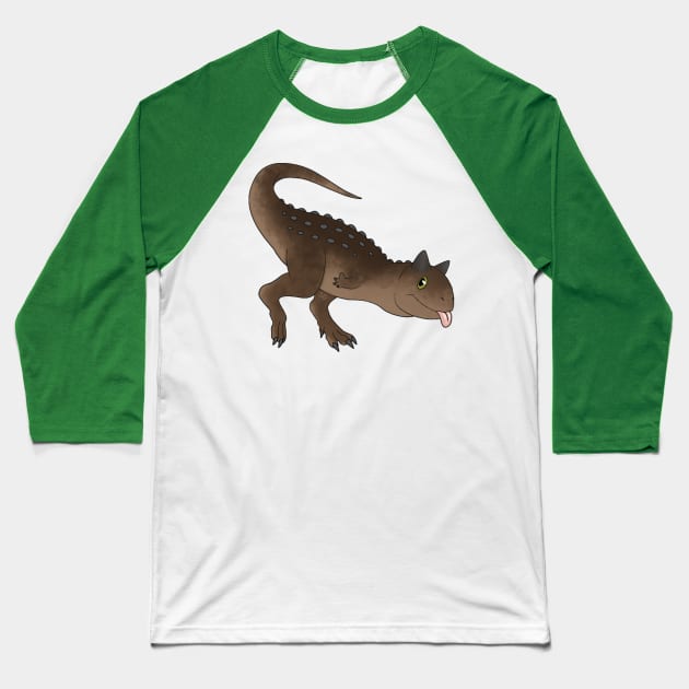 Cute Carnotaurus Baseball T-Shirt by saradrawspaleo